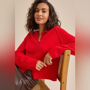 Altar'd State Bold Red Cardigan